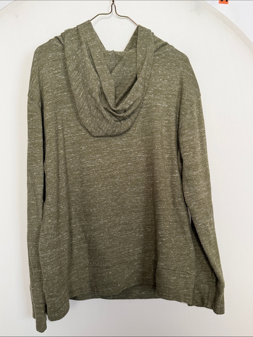 Gap Kids boys Army green Charcoal Lightweight Hooded Pullover marled sweaters 8 - Picture 8 of 9